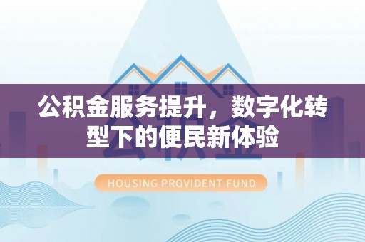 康保公积金服务提升，数字化转型下的便民新体验